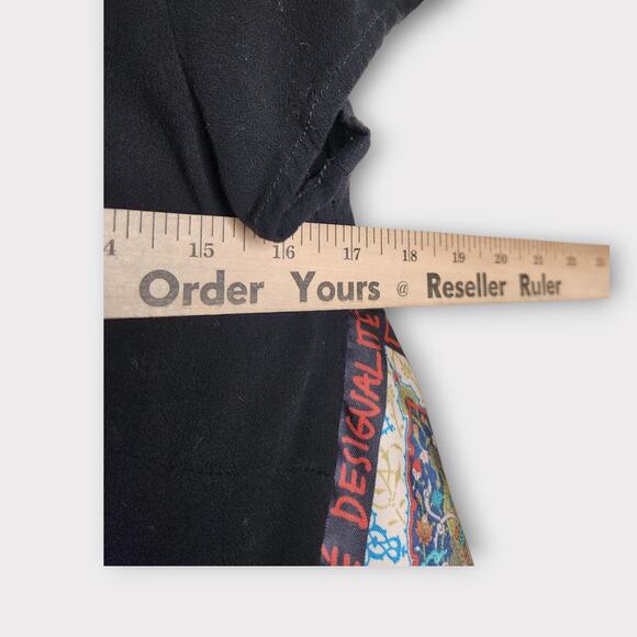 Desigual Womens Asymmetrical Floral Blouse M Graphic Artsy Statement Print Top - Picture 7 of 10